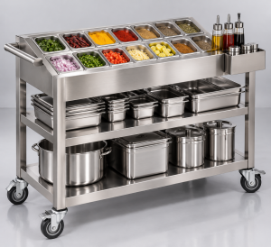 Customised Masala Trolley WIrh GN Pans